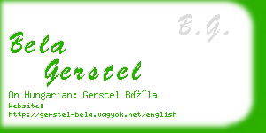 bela gerstel business card